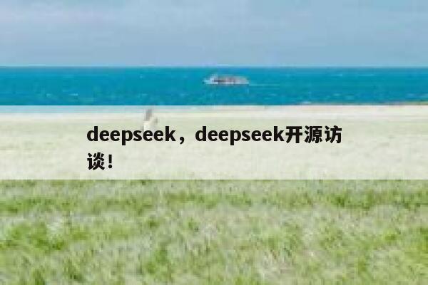 deepseek，deepseek开源访谈！ 第1张