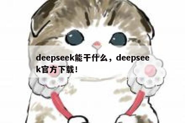 deepseek能干什么，deepseek官方下载！ 第1张