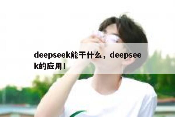 deepseek能干什么，deepseek的应用！ 第1张