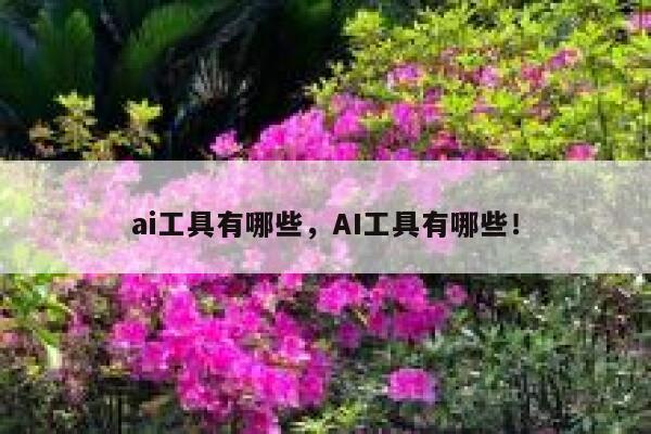 ai工具有哪些，AI工具有哪些！ 第1张