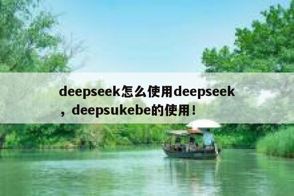deepseek怎么使用deepseek，deepsukebe的使用！ 第1张