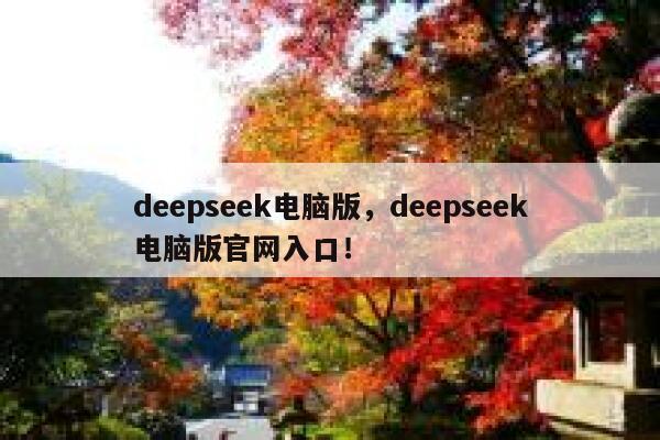 deepseek电脑版，deepseek电脑版官网入口！ 第1张