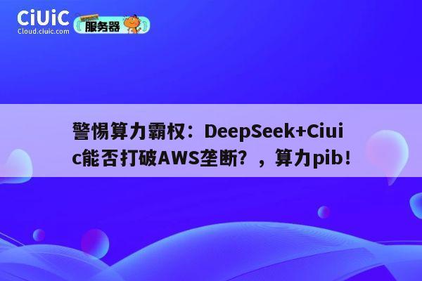 警惕算力霸权：DeepSeek+Ciuic能否打破AWS垄断？，算力pib！ 第1张