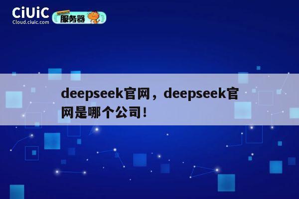 deepseek官网，deepseek官网是哪个公司！ 第1张