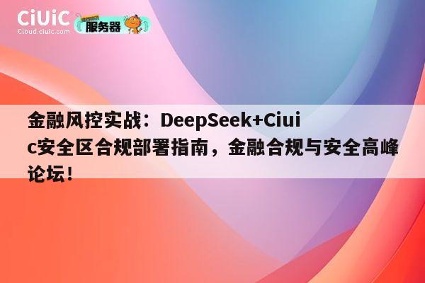 金融风控实战：DeepSeek+Ciuic安全区合规部署指南，金融合规与安全高峰论坛！ 第1张