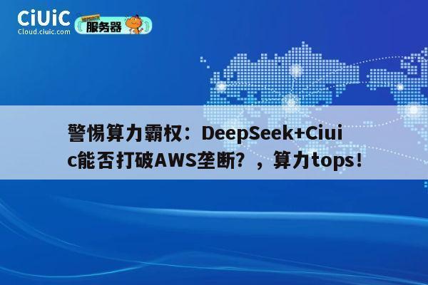 警惕算力霸权：DeepSeek+Ciuic能否打破AWS垄断？，算力tops！ 第1张